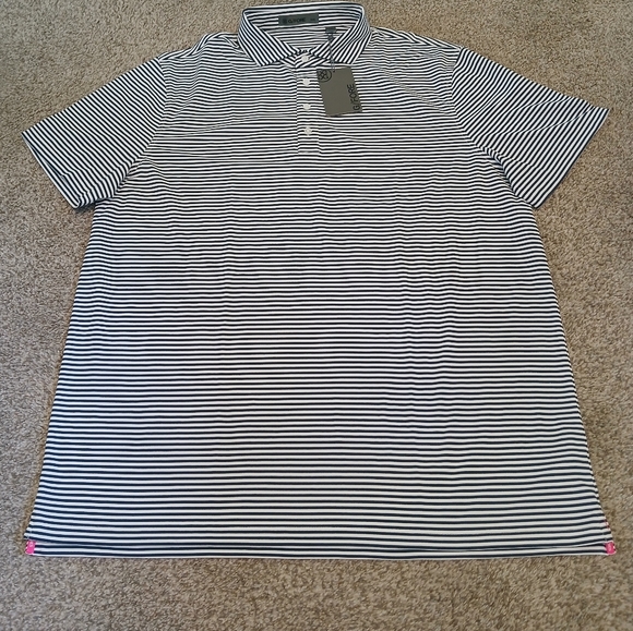 G/FORE Striped Pique Polo Golf Shirt Men's Size XXL (NWT) - Picture 1 of 4
